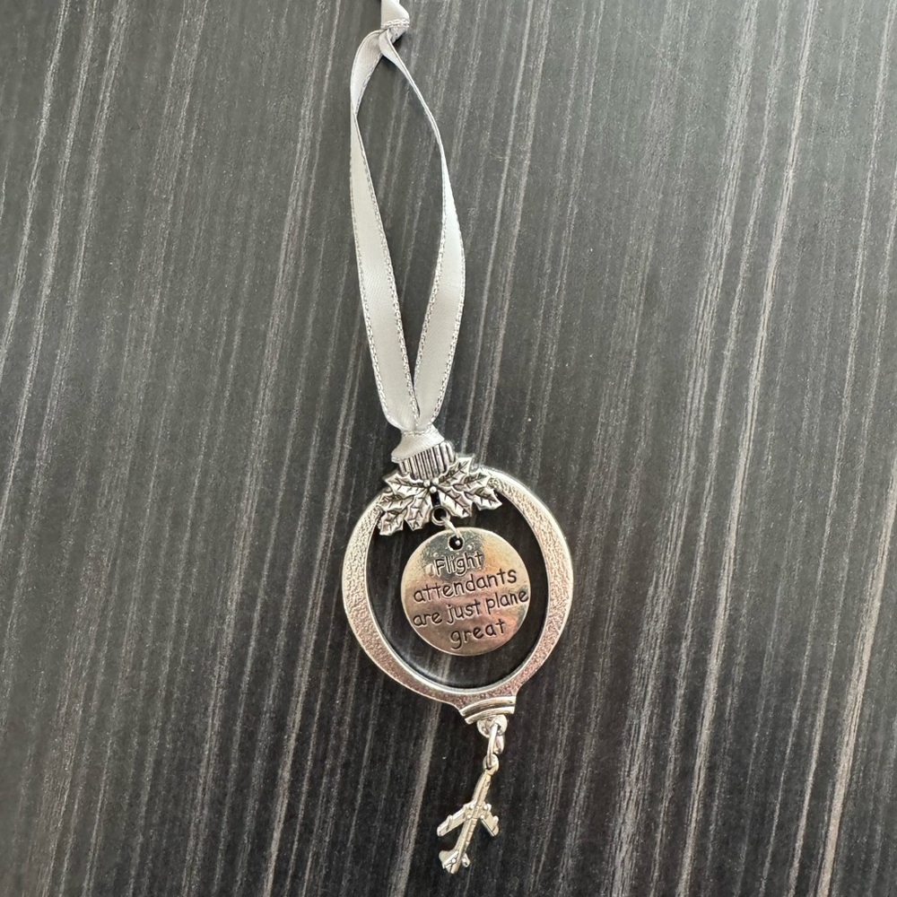 Silver Flight Attendant Ornament